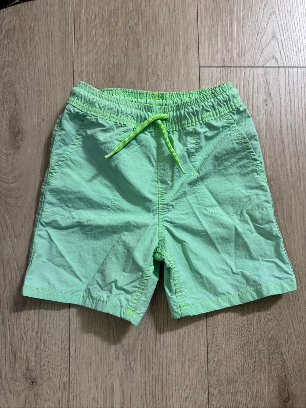 The Children's Place Neon Green Athletic Drawstring Shorts